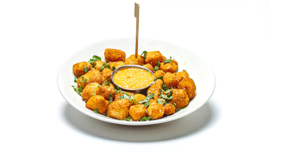 Butter Chicken Fry Bites with Butter Chicken Sauce